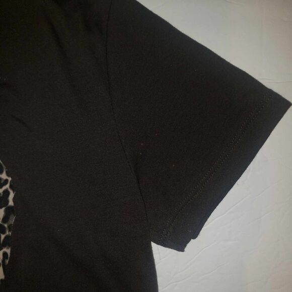 CHASER Brown Leopard Print Skull T Shirt Womens Size Small - Picture 4 of 9